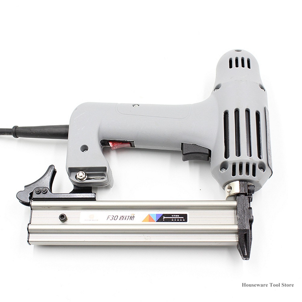Nail Gun Brad - 220V Stapler Listrik Pistol Paku Lurus