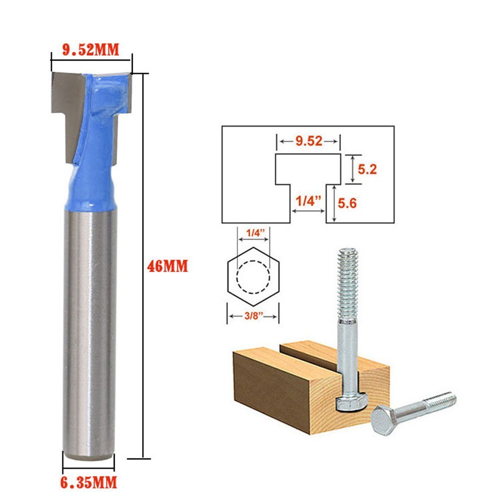 Power Tools Router - A11I 1/4 Inci Shank T-slot Pemotong