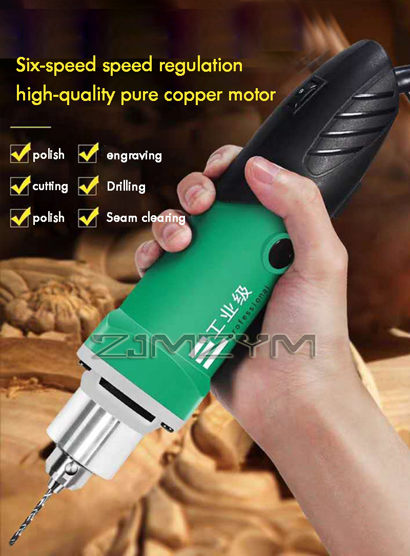 Power Tools Router - Mesin Ukir Kayu Listrik 6-Posisi Kecepatan