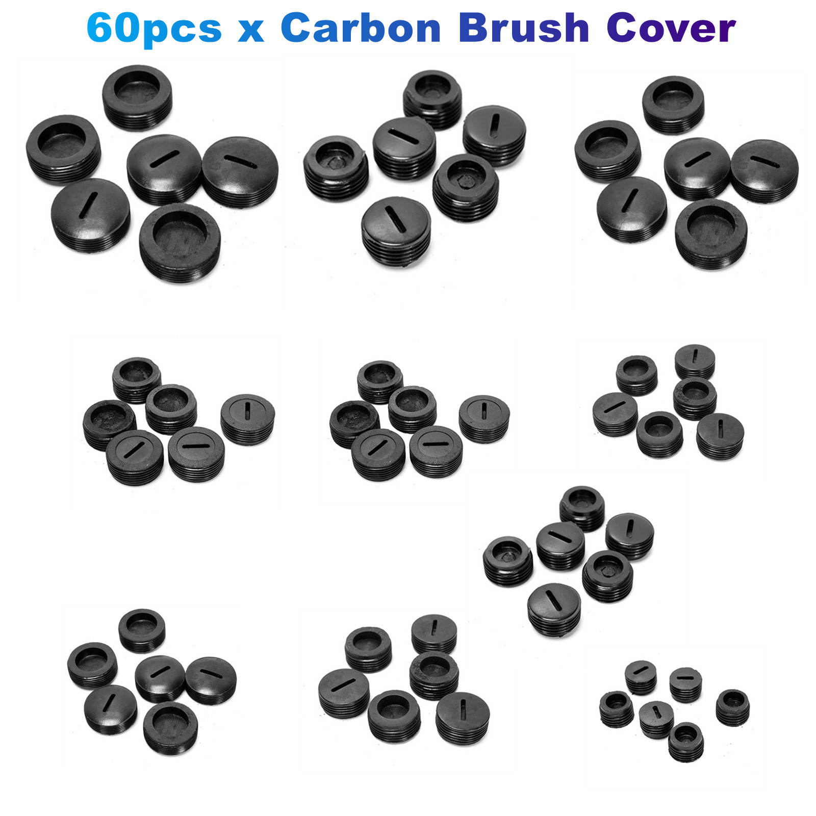 Power Tools Carbon Brush - 60 Buah/Lot Penutup Sikat Karbon Universal