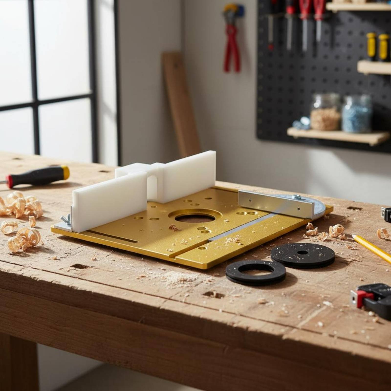 Pelat Sisipan Meja Router Alum - Power Tools Router ulasan dan harga