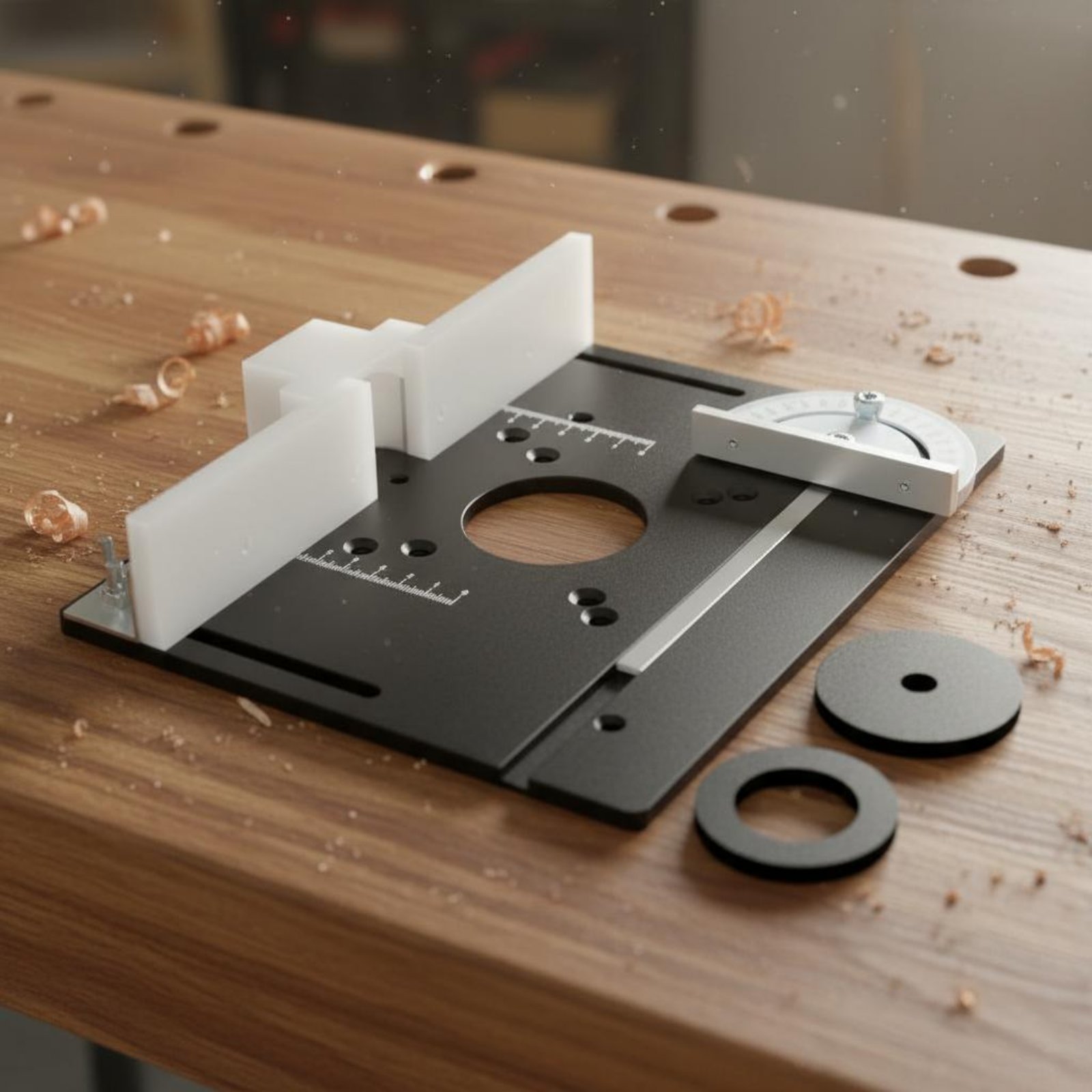Pelat Sisipan Meja Router Alum - Power Tools Router ulasan dan harga
