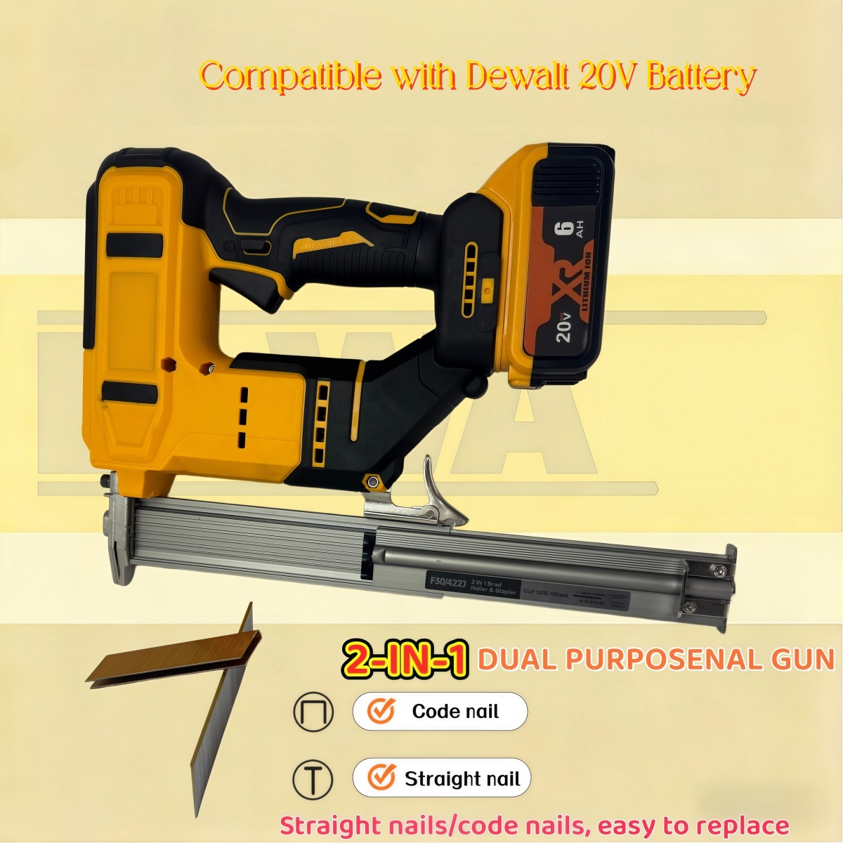 2-IN-1 Mesin Pemaku Tanpa Kabe - Nail Gun Brad ulasan dan harga
