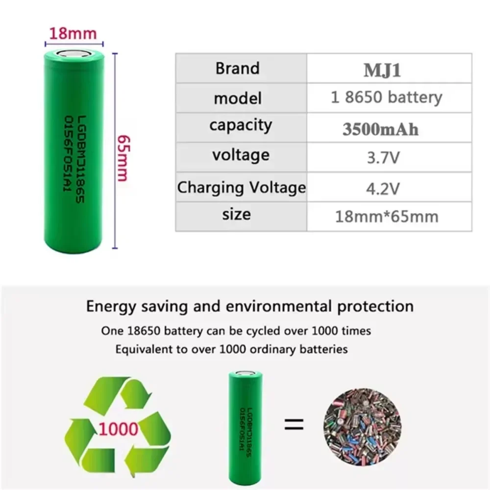 INR18650 MJ1 3500mAh 3.7V 25A  - Power Tools Ltd ulasan dan harga